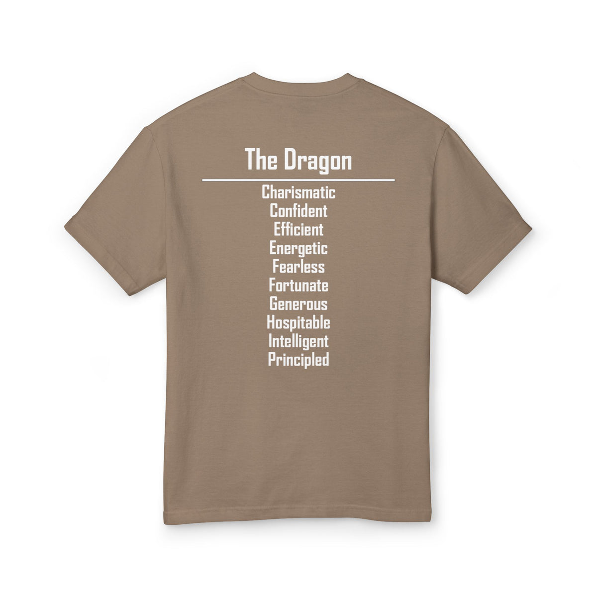 05 Dragon — Illustrated Tee — Faded Brown — English