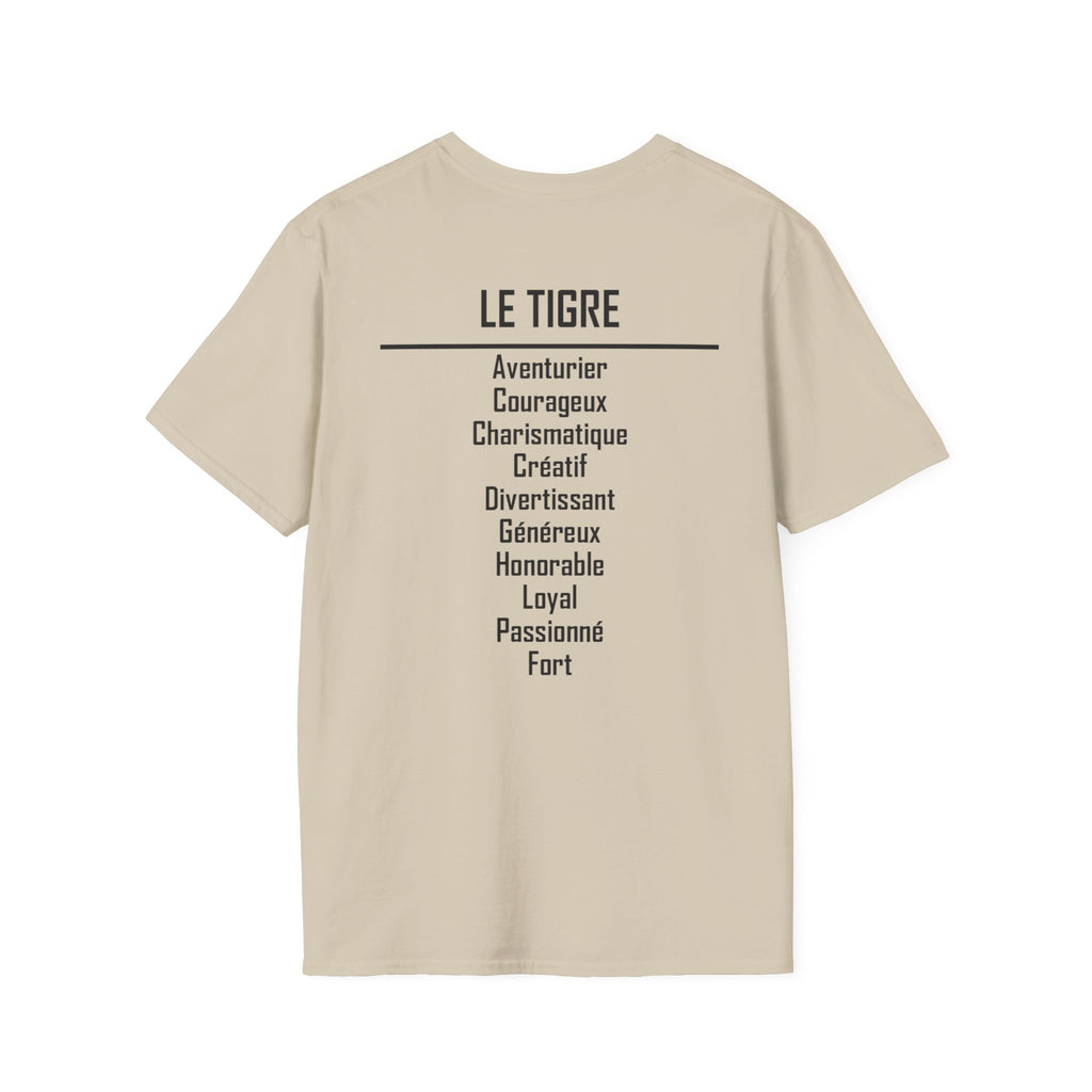 03 Tigre — T-shirt Typographique — Couleurs Claires — Français