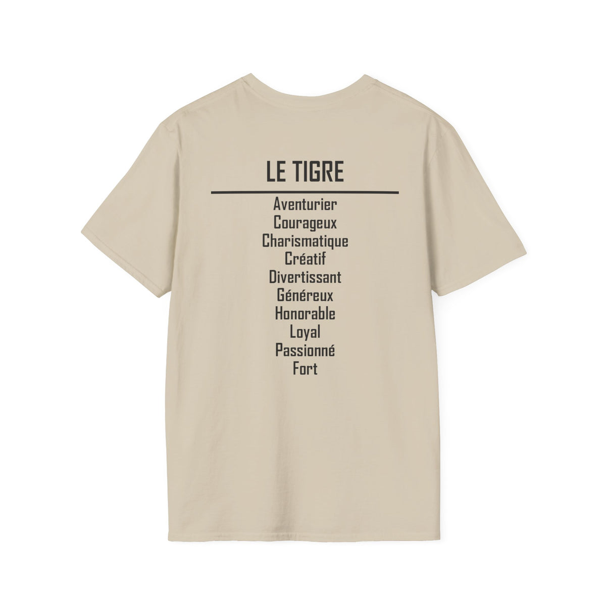 03 Tigre — T-shirt Typographique — Couleurs Claires — Français