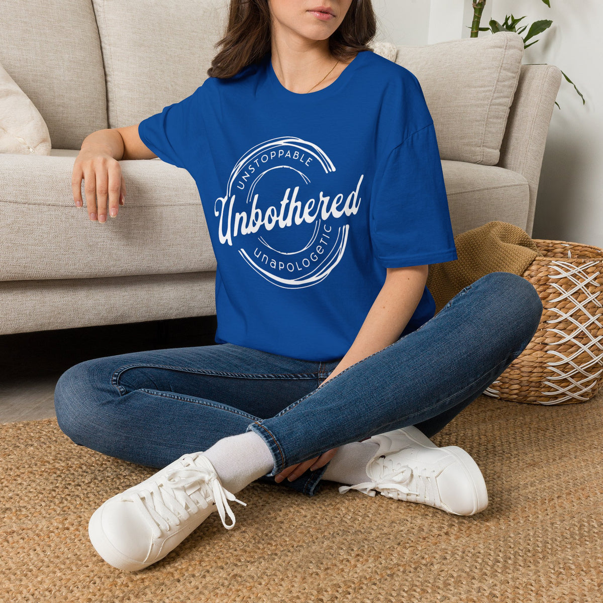 Unbothered Statement Unisex Softstyle Tee – Rich Statement Colors