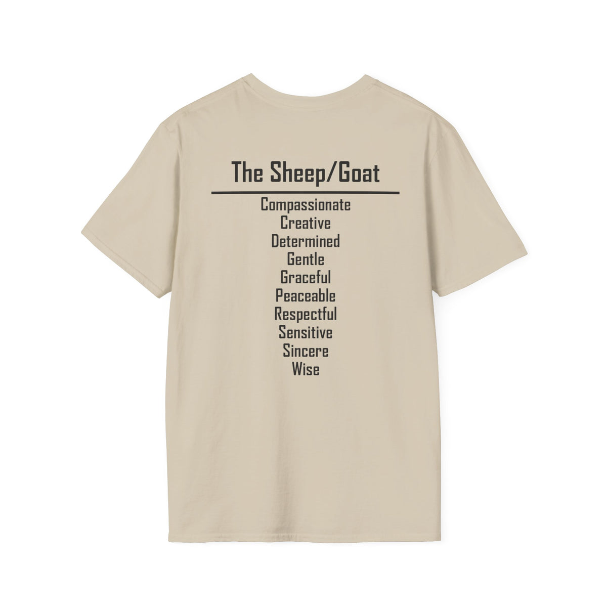 08 Sheep/Goat — Typography Tee — Light Colors — English