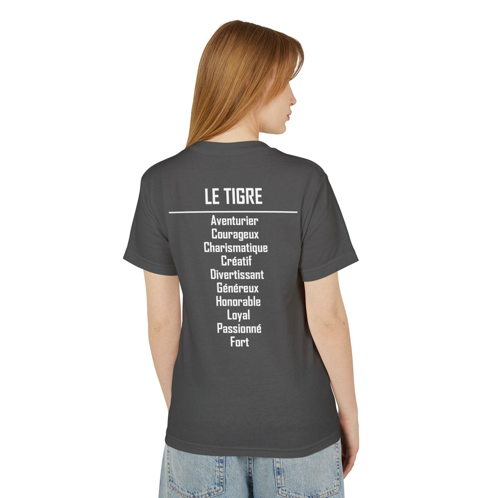 03 Tigre — T-shirt Illustré — Couleurs Foncées — Français