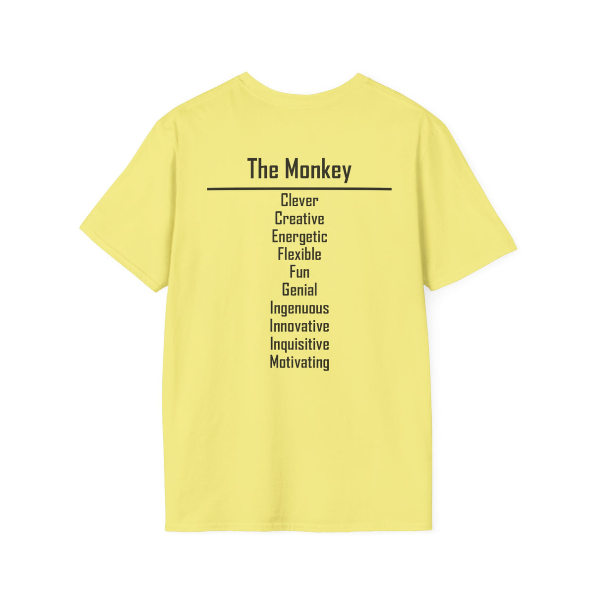 09 Monkey — Typography Tee — Light Colors — English