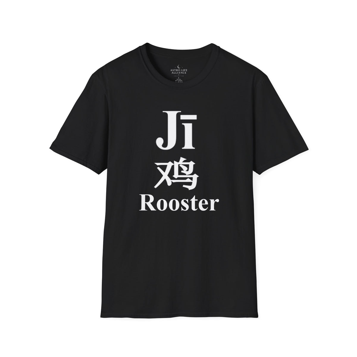 10 Rooster — Typography Tee — Dark Colors — English