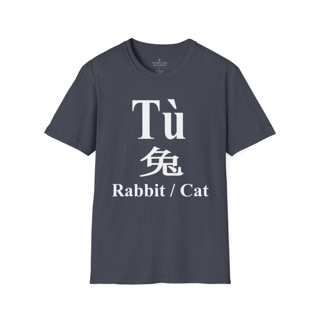 04 Rabbit — Typography Tee — Dark Colors — English