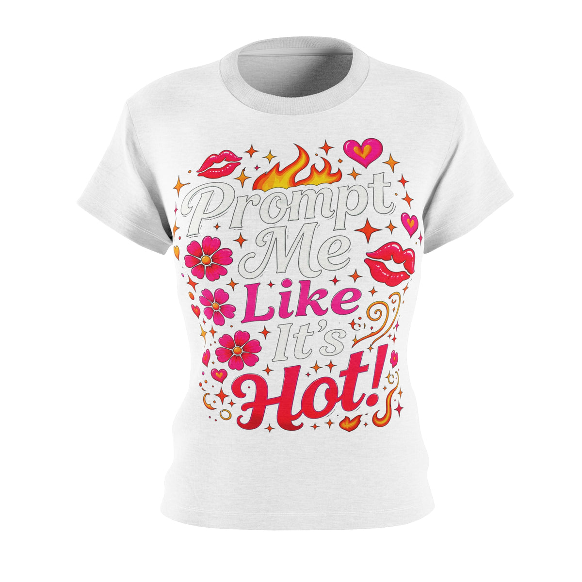 Prompt Me Like It’s Hot™ Women’s AOP Tee – Firestarter Edition