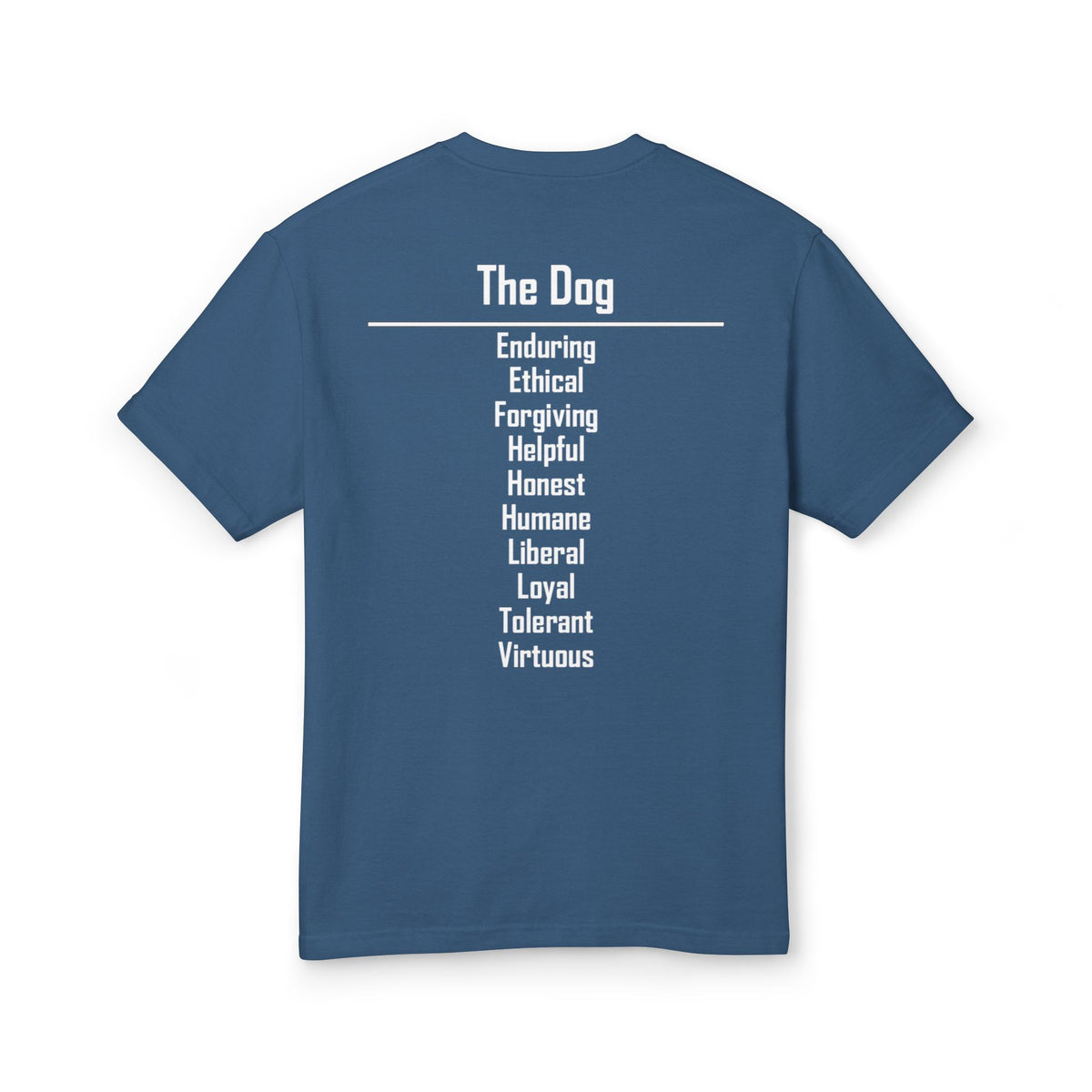 11 Dog — Illustrated Tee — Faded Navy — English