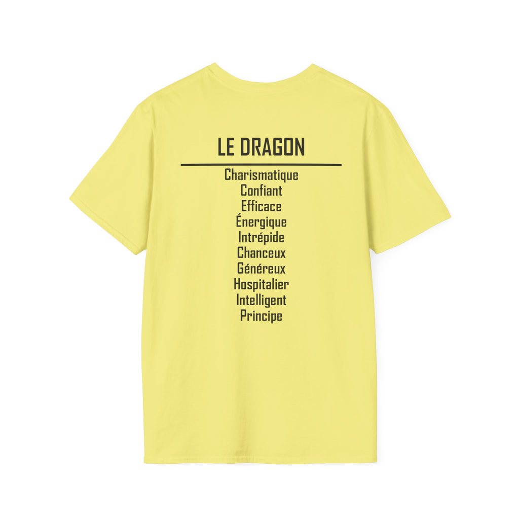 05 Dragon — T-shirt Typographique — Couleurs Claires — Français