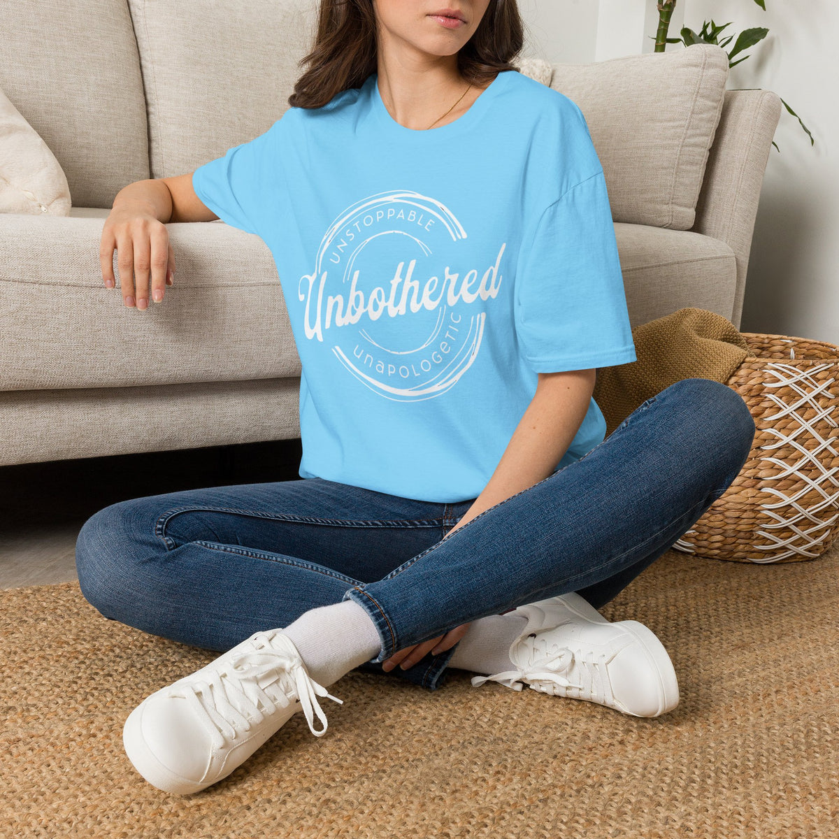 Unbothered Statement Unisex Softstyle Tee – Sunlit Colors
