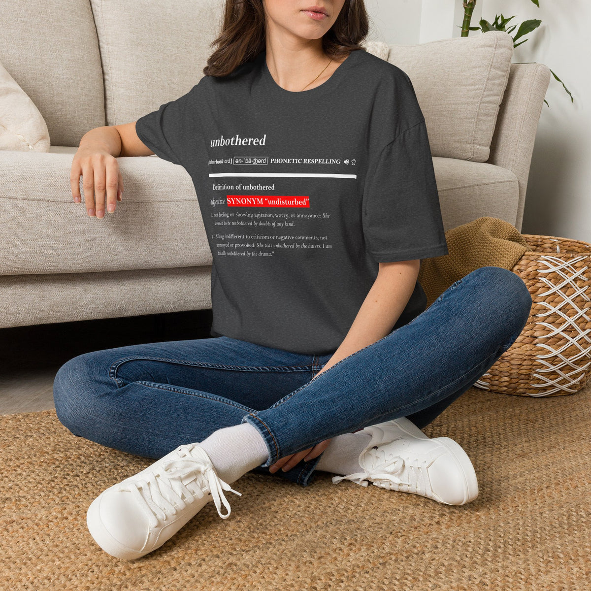 Unbothered Statement Unisex Softstyle Tee – Dark Jewel Tones