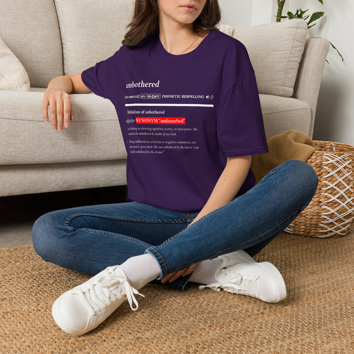 Unbothered Statement Unisex Softstyle Tee – Dark Jewel Tones