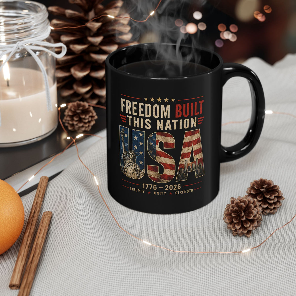 Freedom Built This Nation Commemorative Mug