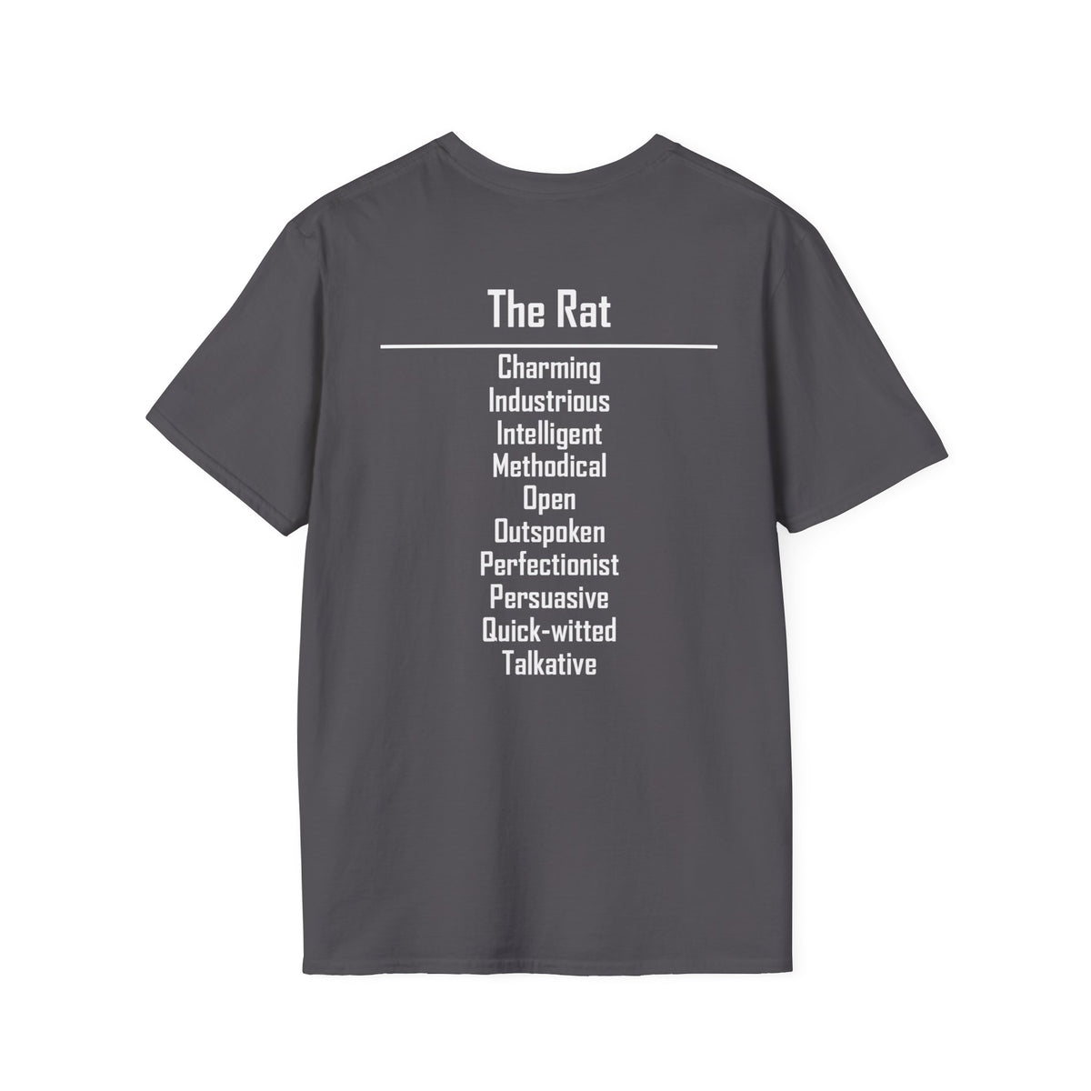 01 Rat — Typography Tee — Dark Colors — English