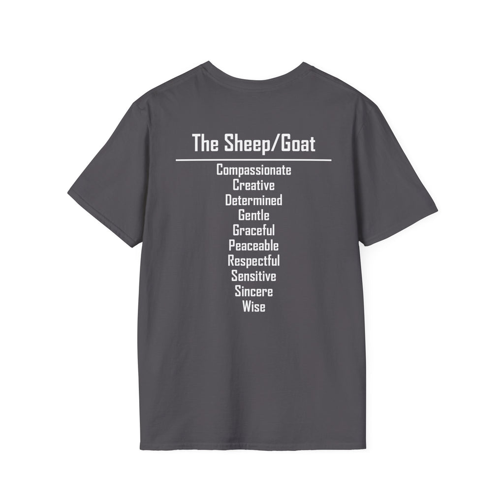 08 Sheep/Goat — Typography Tee — Dark Colors — English