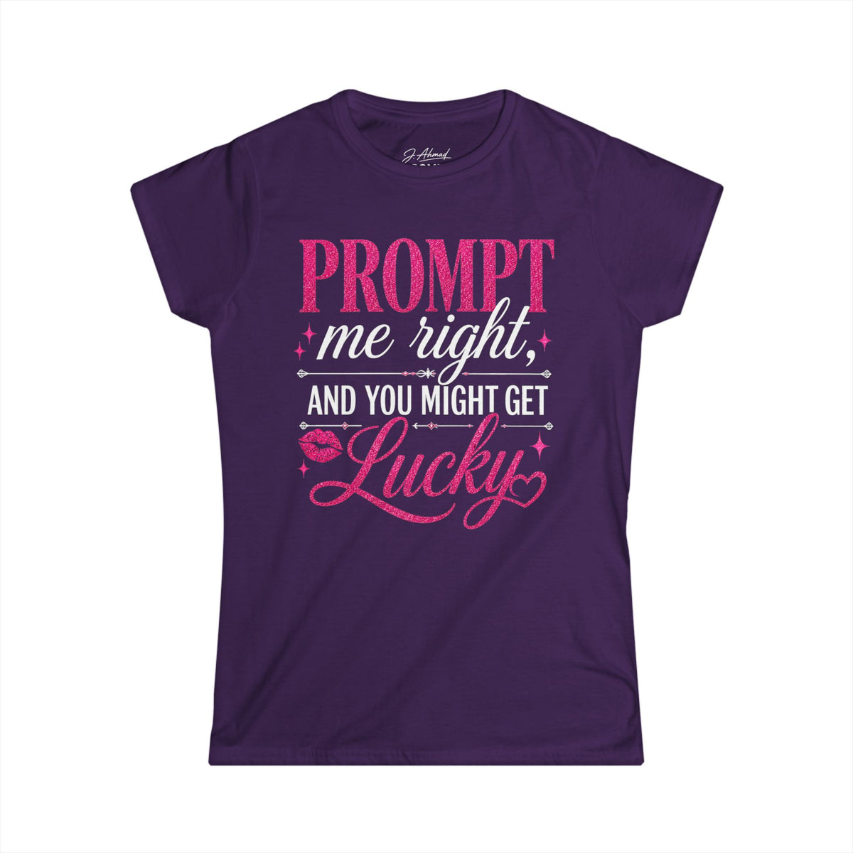 Prompt Me Right Women’s Tee – Pink Voltage Edition by J. Ahmad