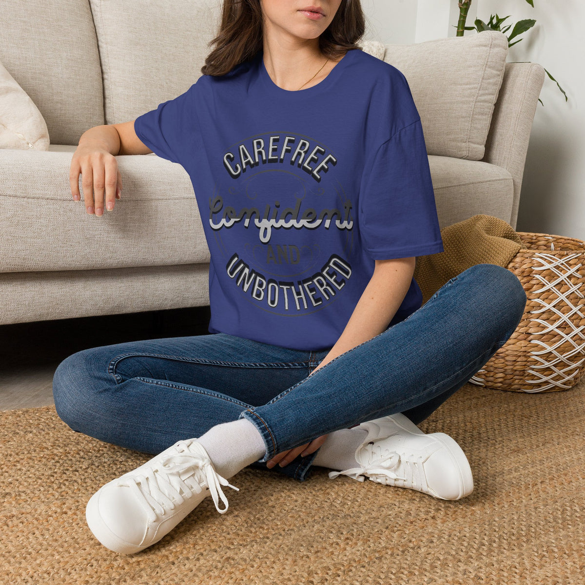 Unbothered Statement Unisex Softstyle Tee – Deep Neutrals A