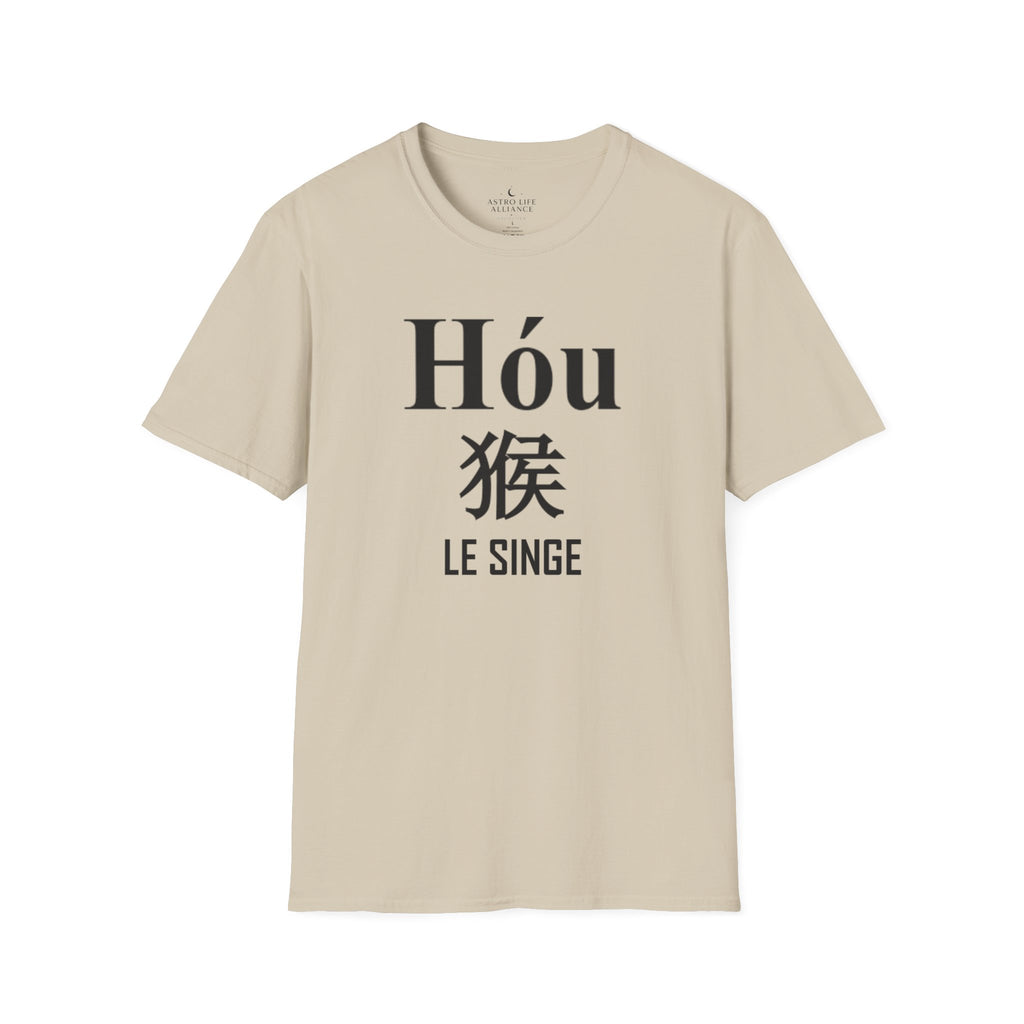 09 Singe — T-shirt Typographique — Couleurs Claires — Français