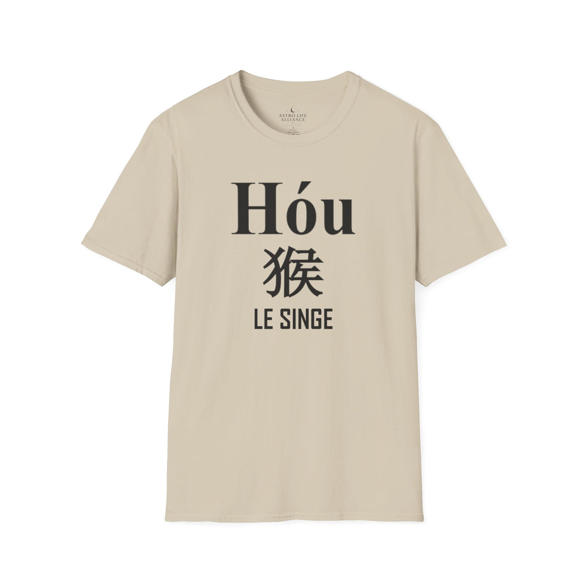 09 Singe — T-shirt Typographique — Couleurs Claires — Français