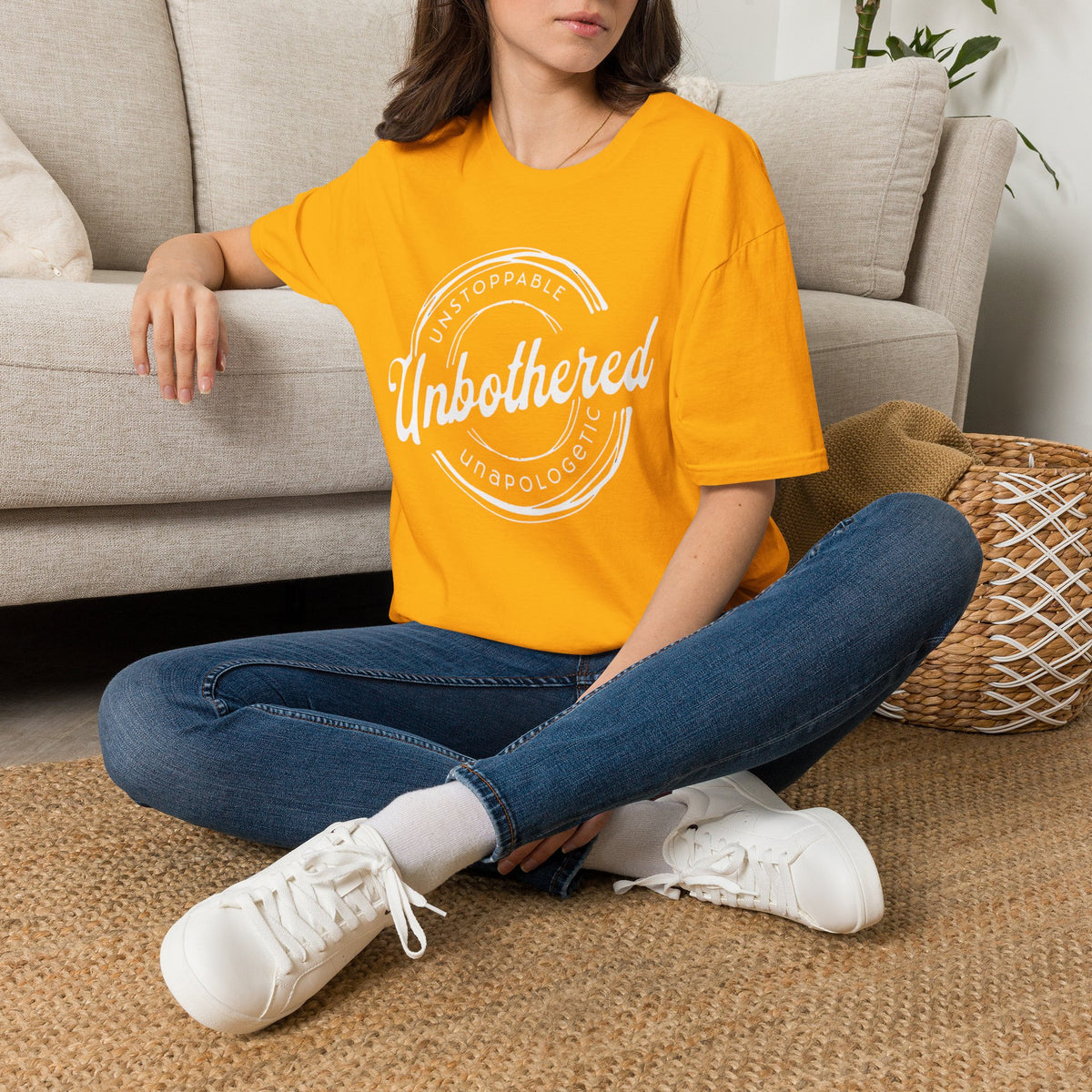 Unbothered Statement Unisex Softstyle Tee – Sunlit Colors