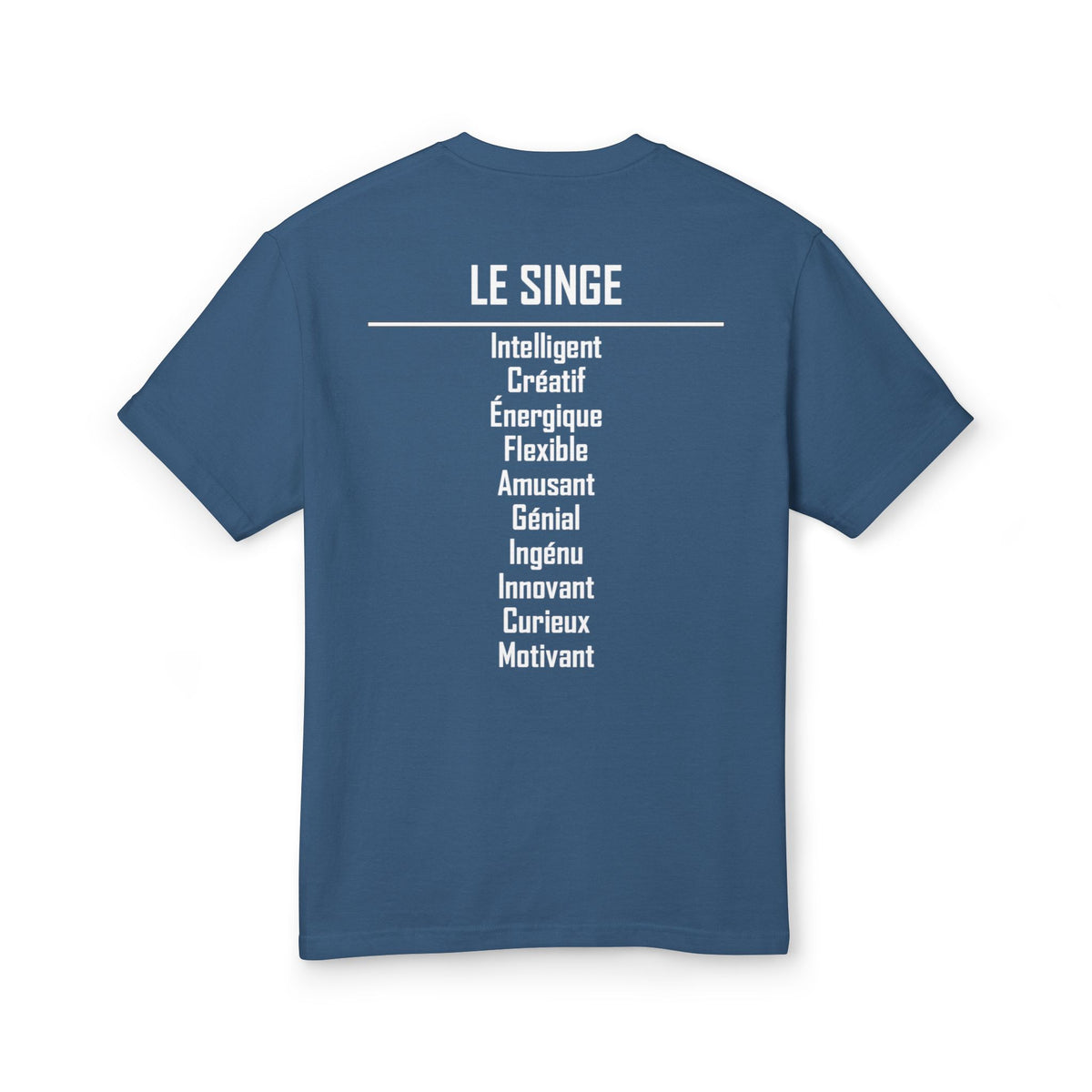 09 Singe — T-shirt Illustré — Couleurs Foncées — Français