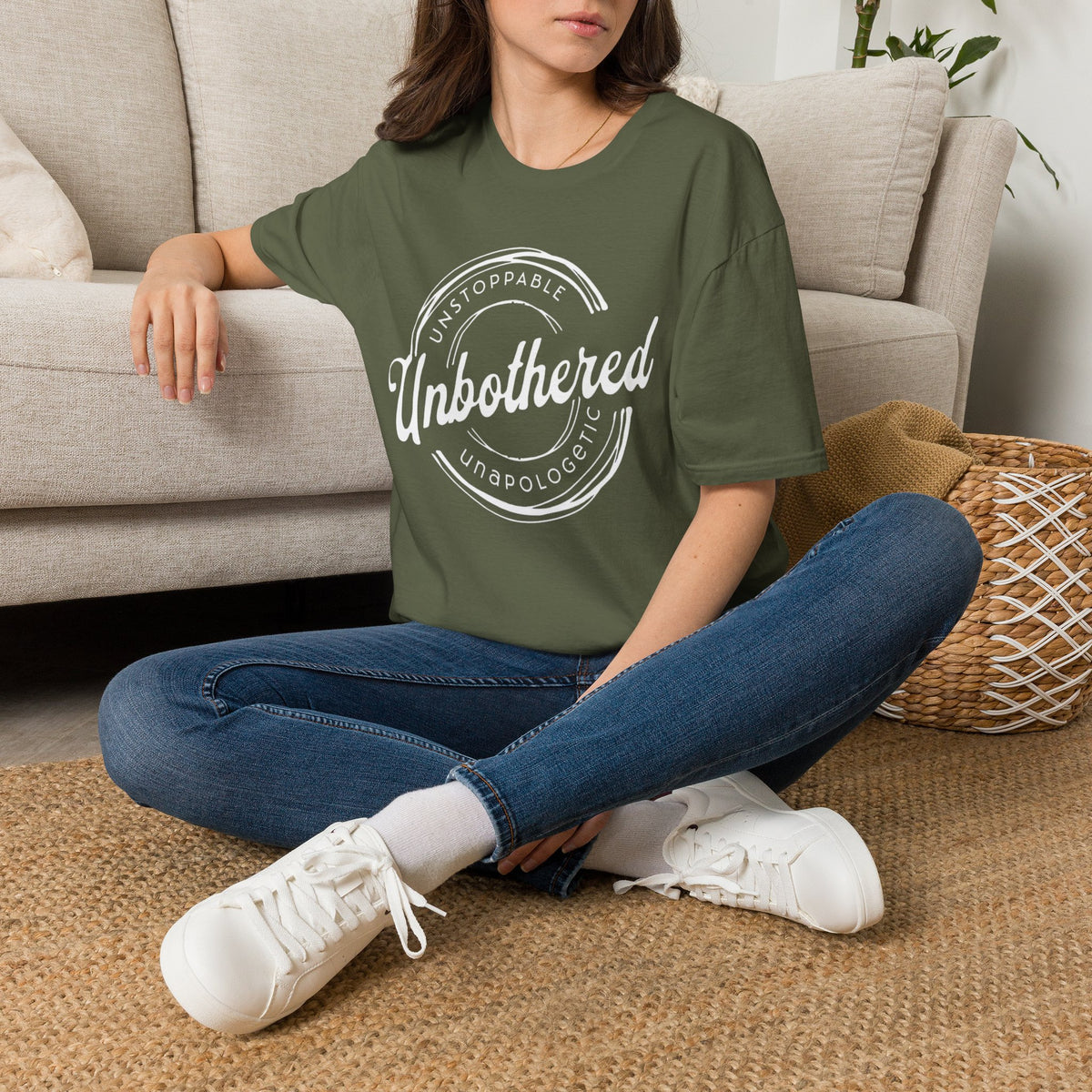 Unbothered Statement Unisex Softstyle Tee – Rich Statement Colors