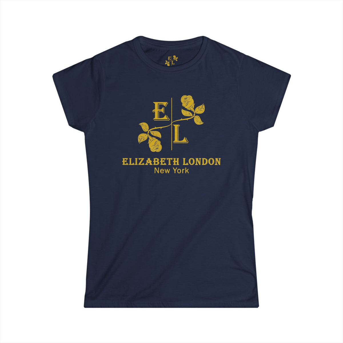 Elizabeth London™ Iconic Signature Rose Women’s Tee – Garden Spectrum