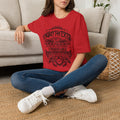 Unbothered & Undeniable Statement Unisex Softstyle Tee – Red