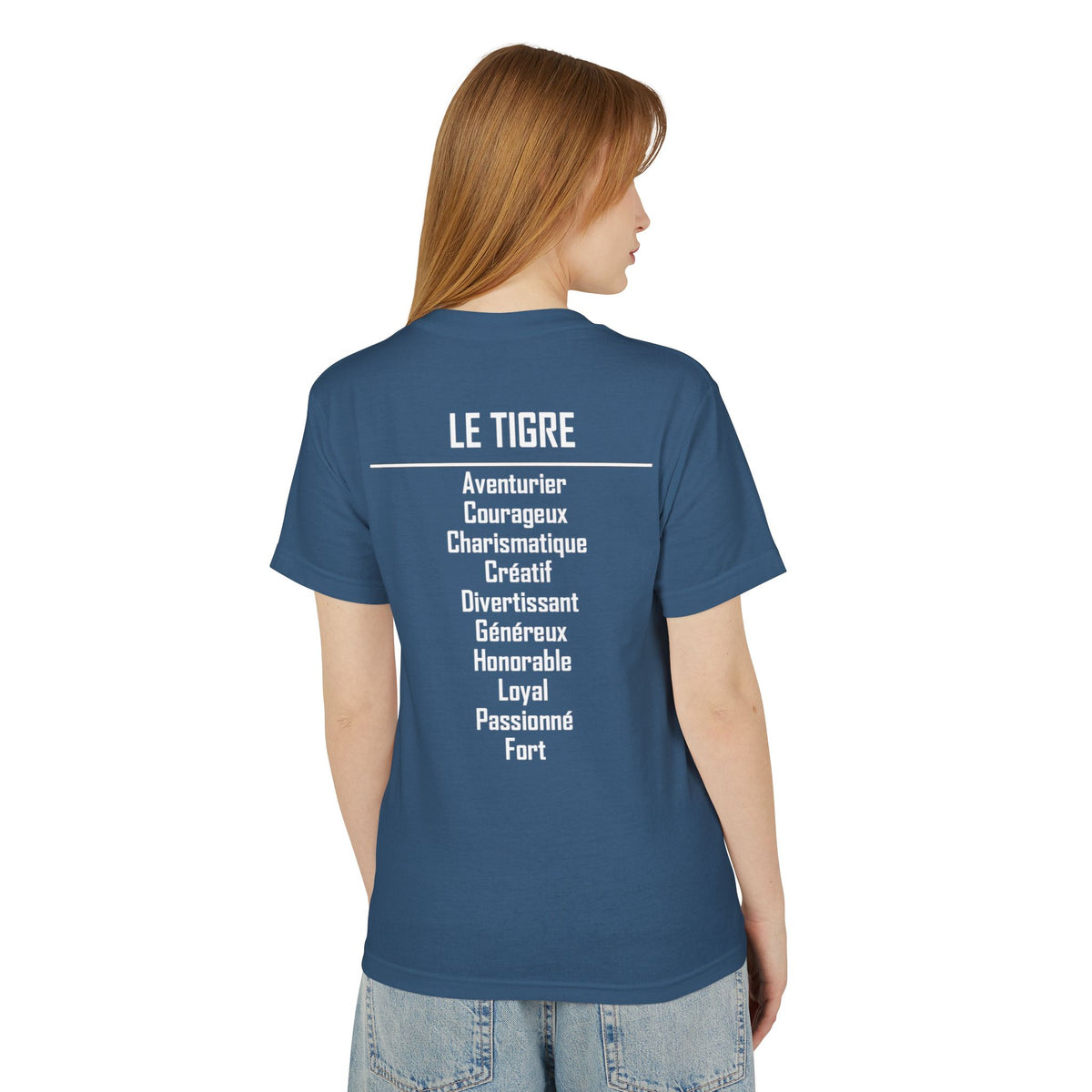 03 Tigre — T-shirt Illustré — Couleurs Foncées — Français