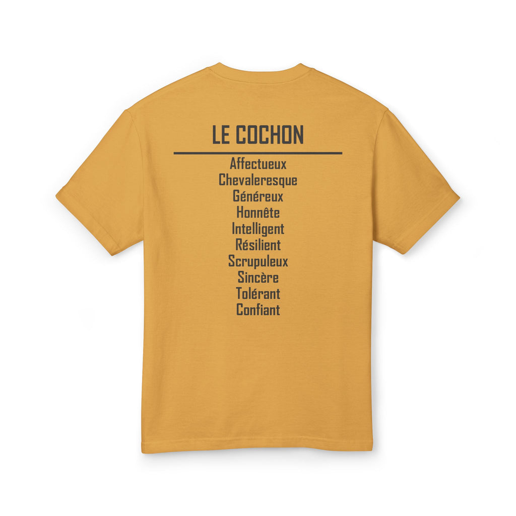 12 Cochon — T-shirt Illustré — Couleurs Claires — Français