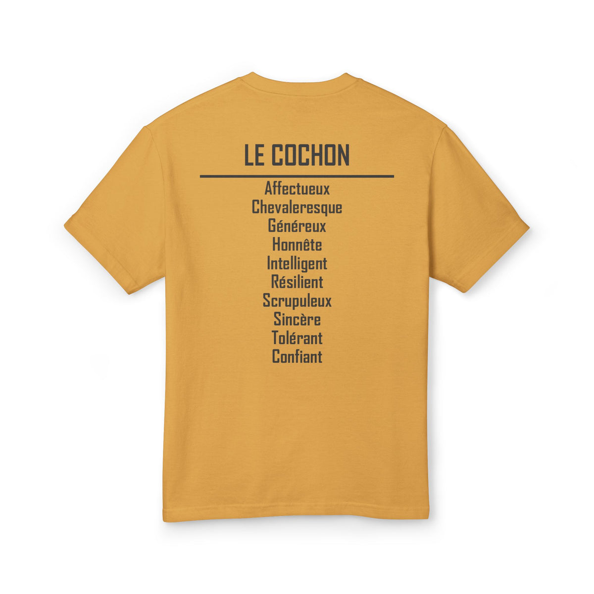 12 Cochon — T-shirt Illustré — Couleurs Claires — Français