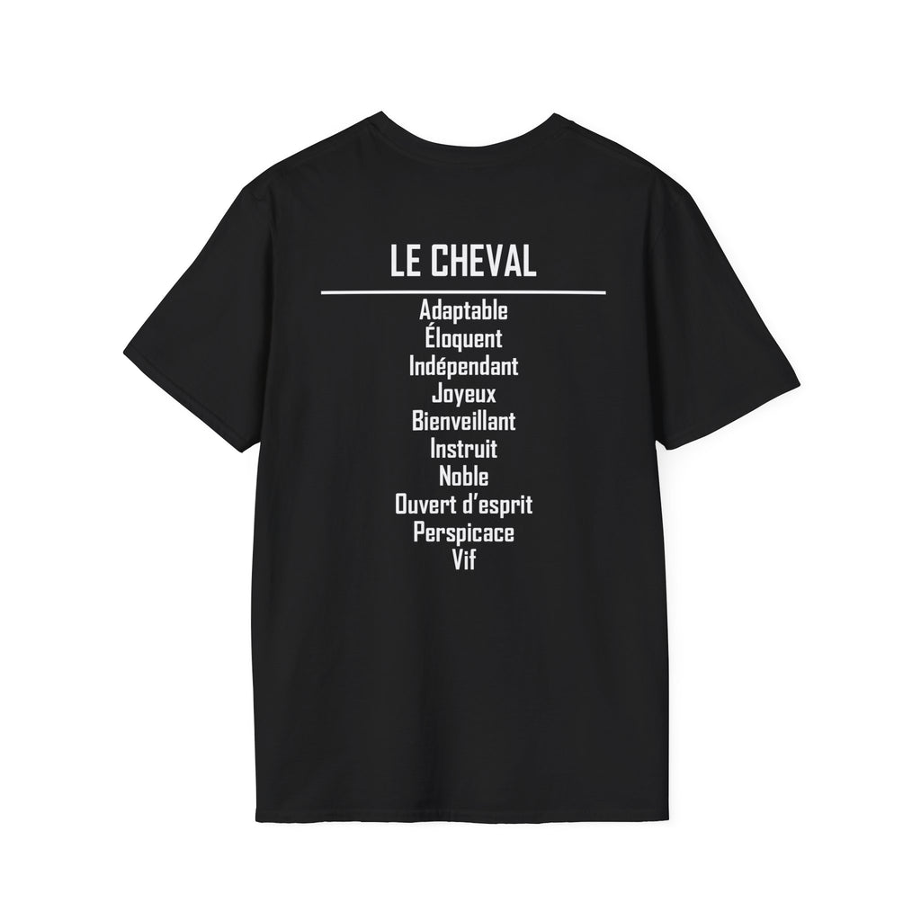 07 Cheval — T-shirt Typographique — Couleurs Foncées — Français
