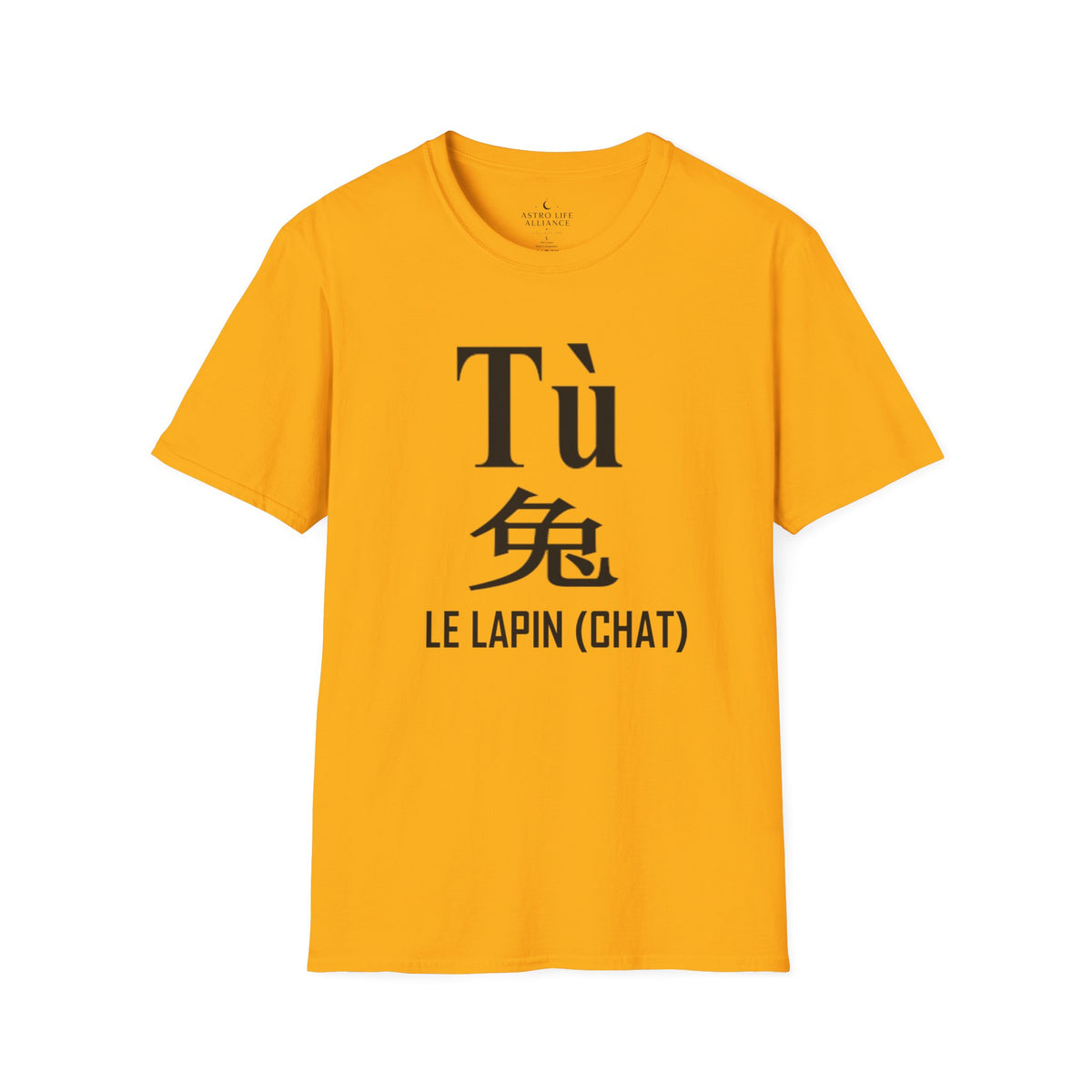 04 Lapin (Chat) — T-shirt Typographique — Couleurs Claires — Français