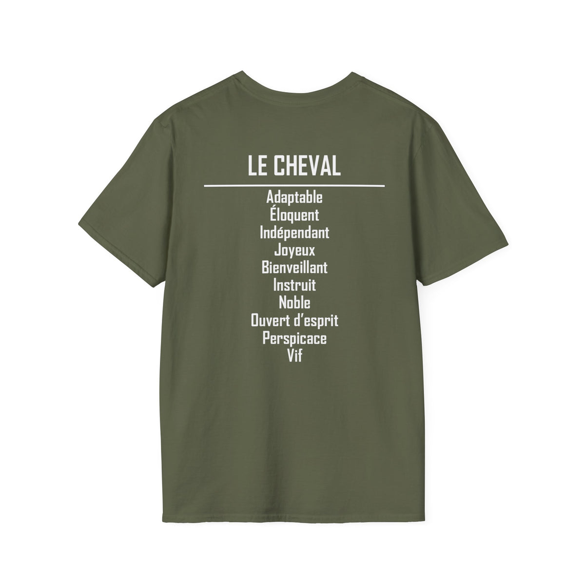 07 Cheval — T-shirt Typographique — Couleurs Foncées — Français