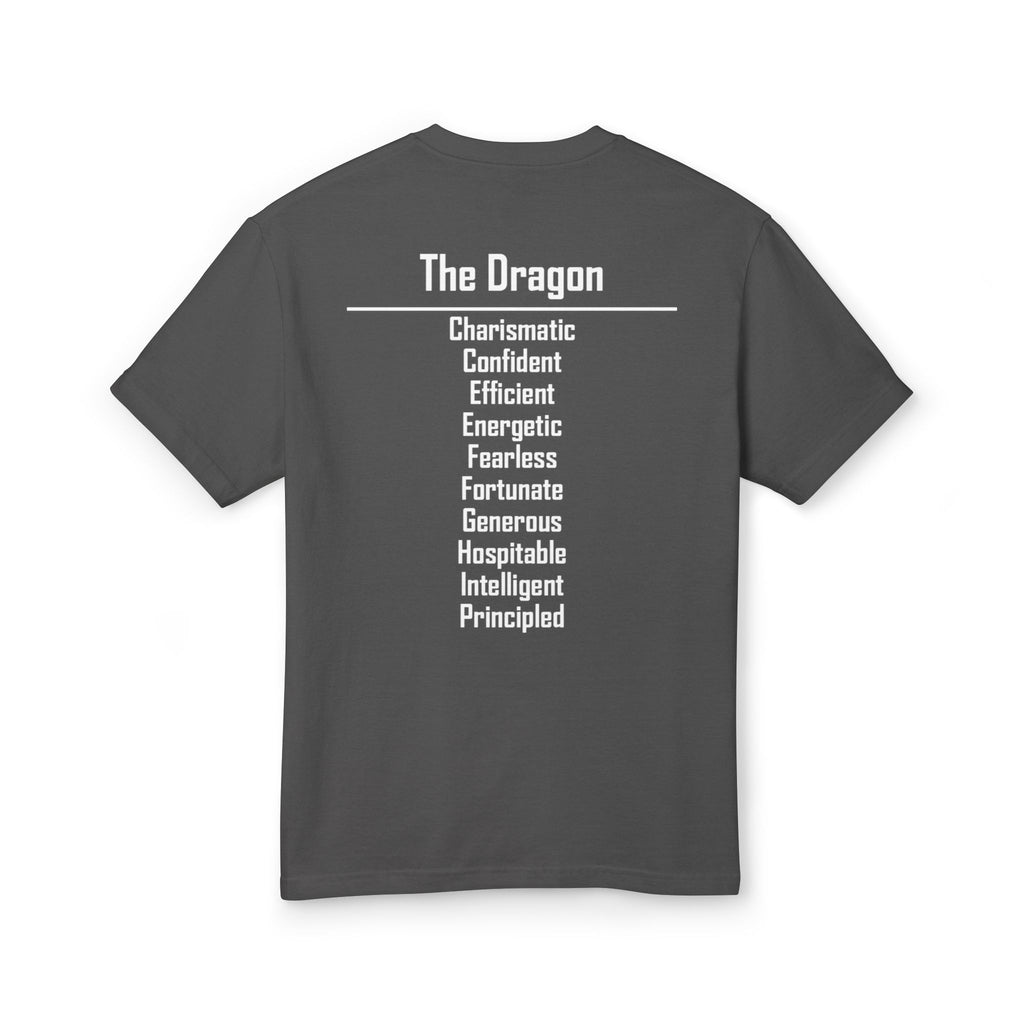 05 Dragon — Illustrated Tee — Faded Black — English