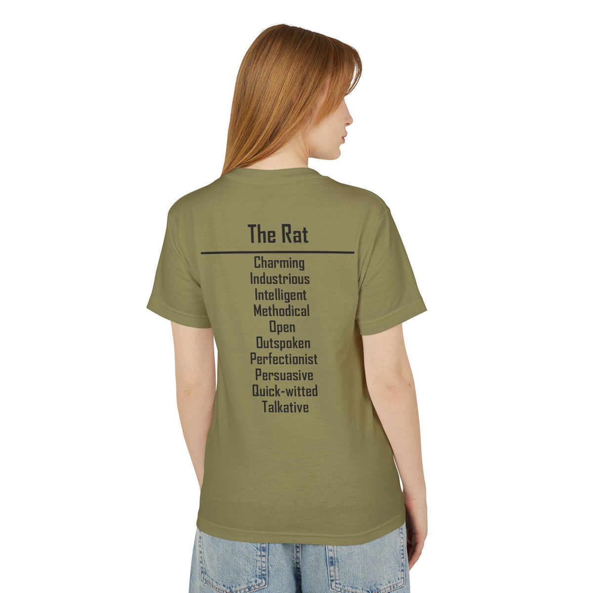 01 Rat — Illustrated Tee — Faded Army — English