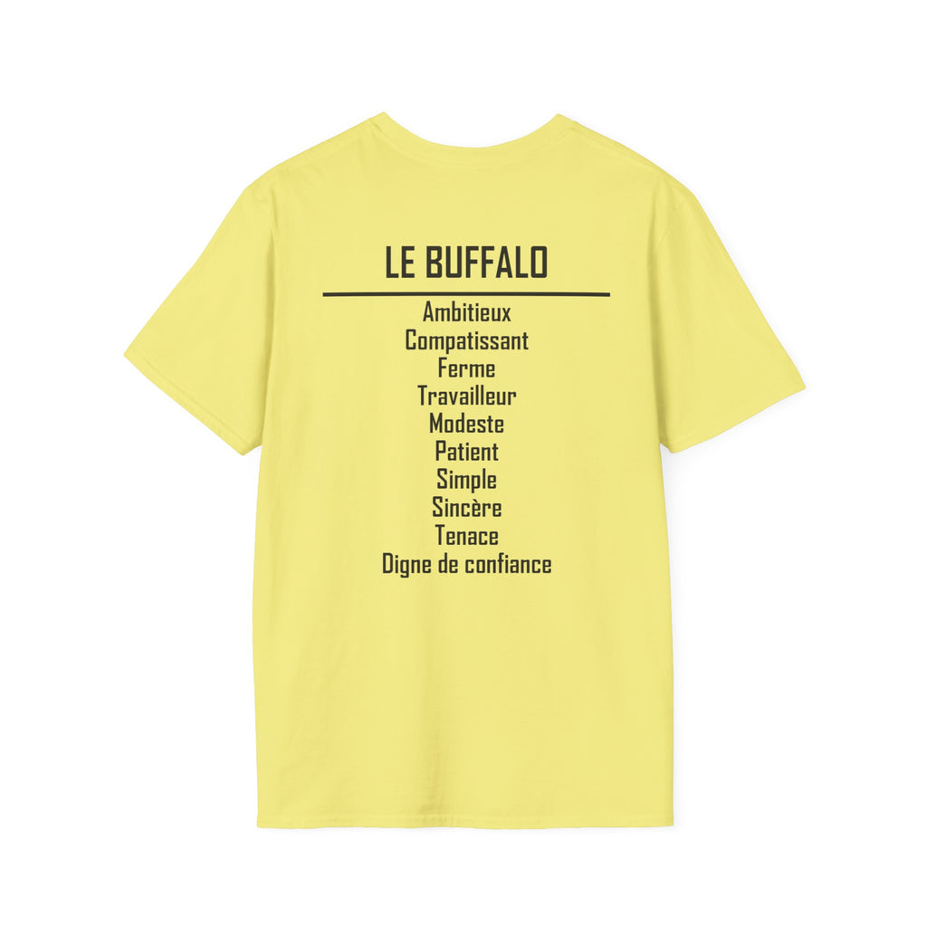02 Buffle/Bœuf — T-shirt Typographique — Couleurs Claires — Français
