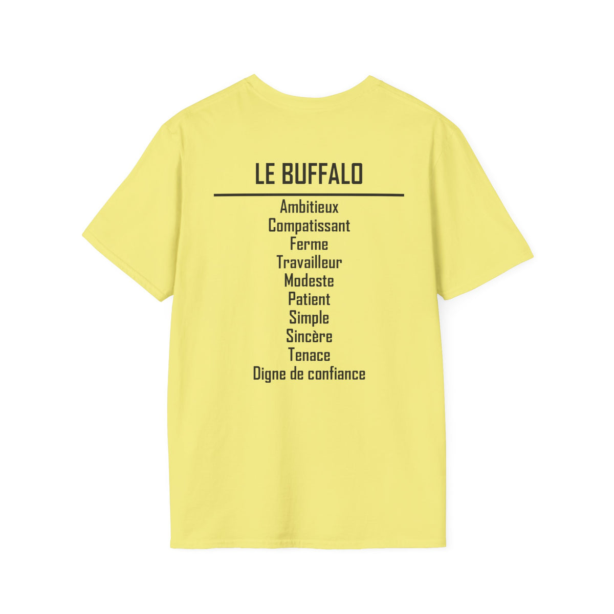 02 Buffle/Bœuf — T-shirt Typographique — Couleurs Claires — Français