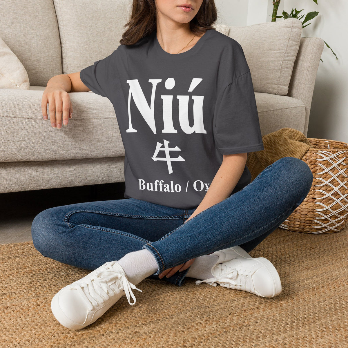 02 Buffalo/Ox — Typography Tee — Dark Colors — English