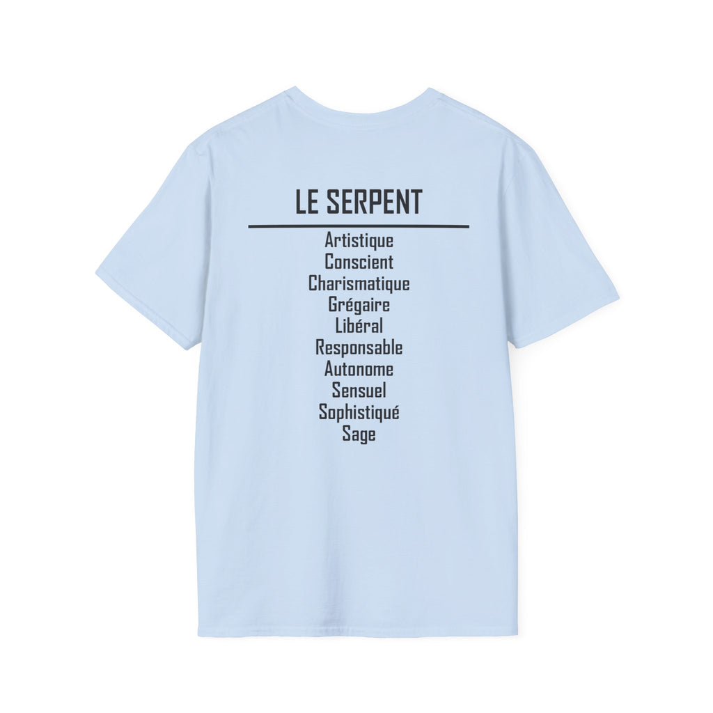 06 Serpent — T-shirt Typographique — Couleurs Claires — Français