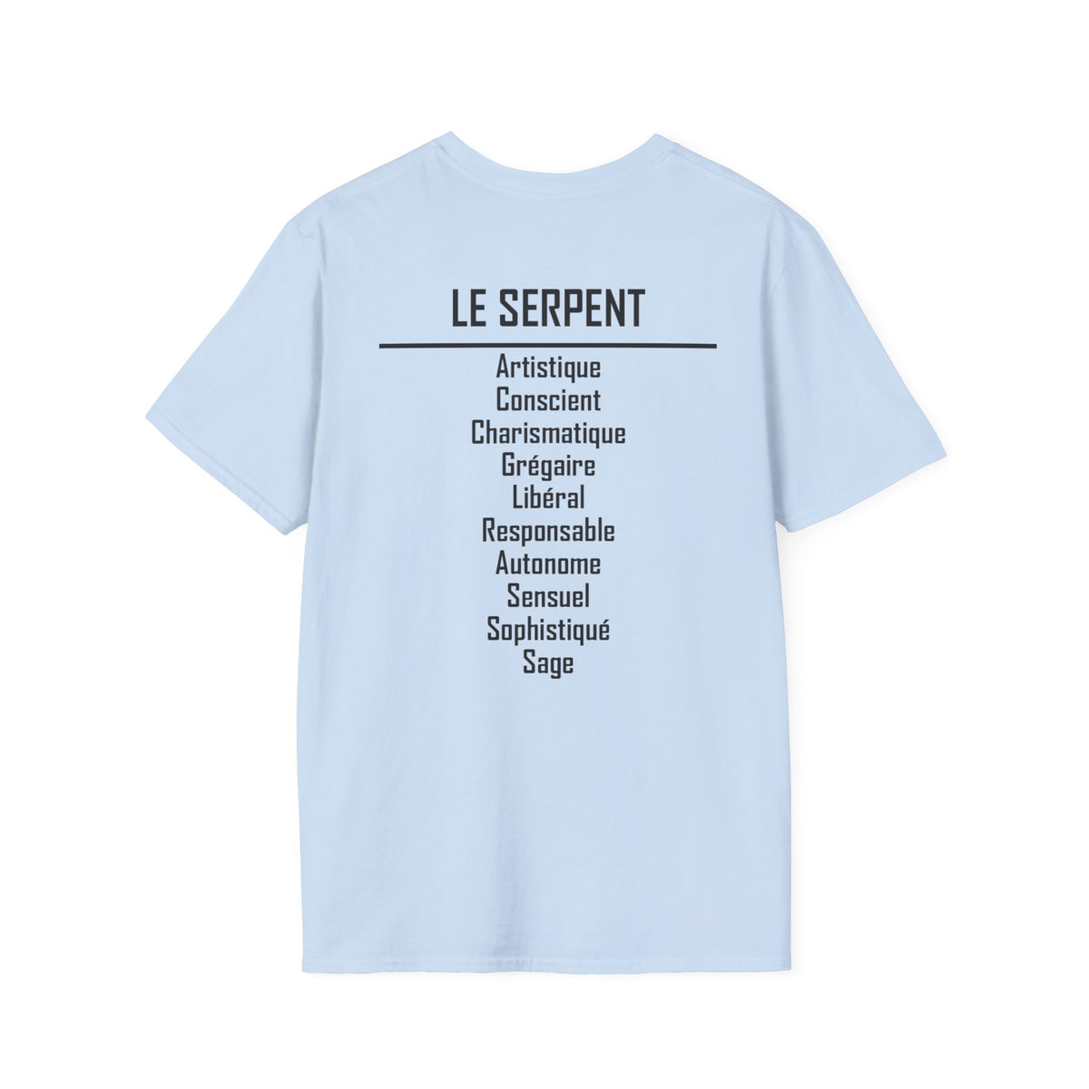 06 Serpent — T-shirt Typographique — Couleurs Claires — Français