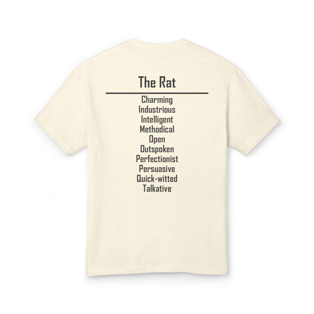 01 Rat — Illustrated Tee — Faded Cream — English