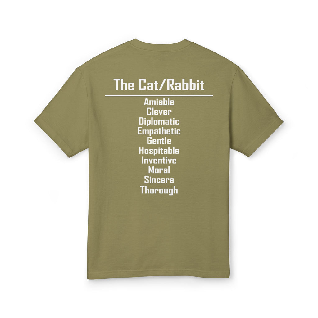 04 Cat — Illustrated Tee — Faded Army — English