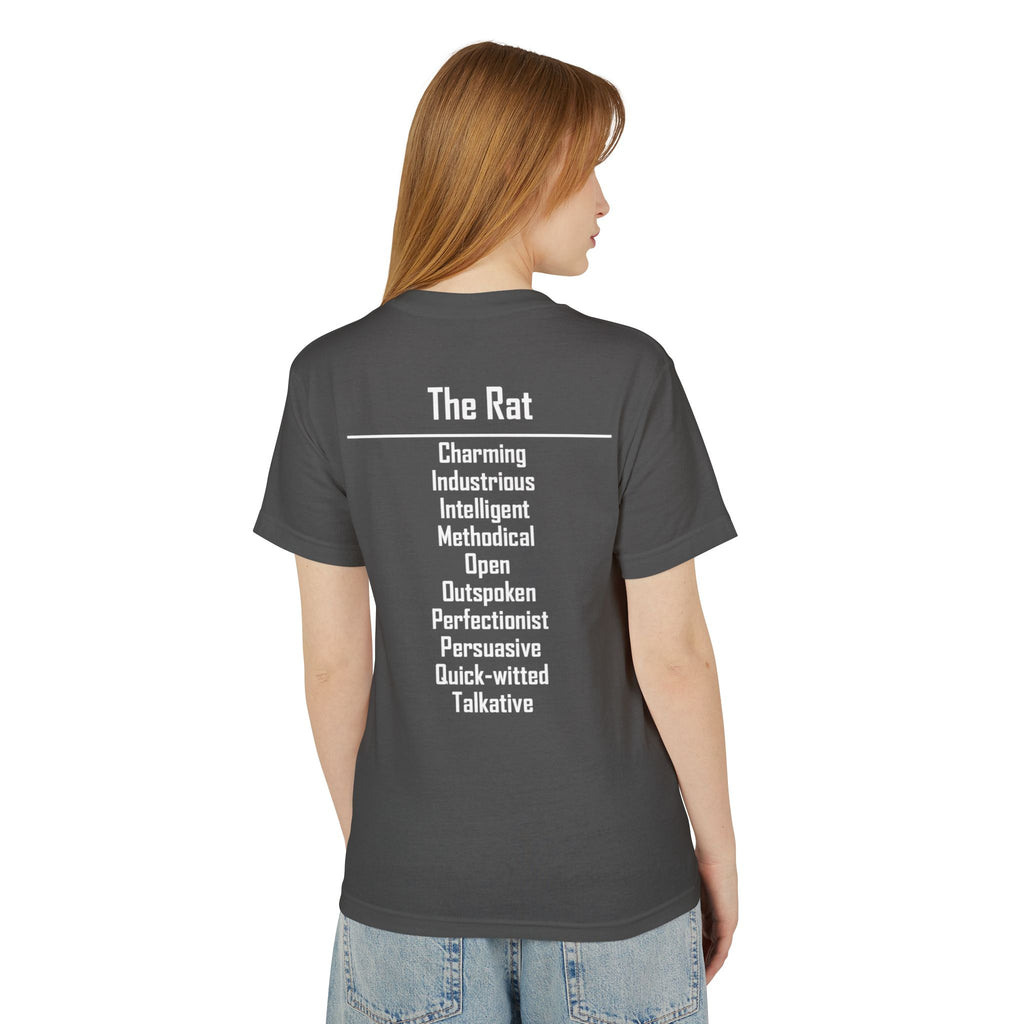 01 Rat — Illustrated Tee — Faded Black — English