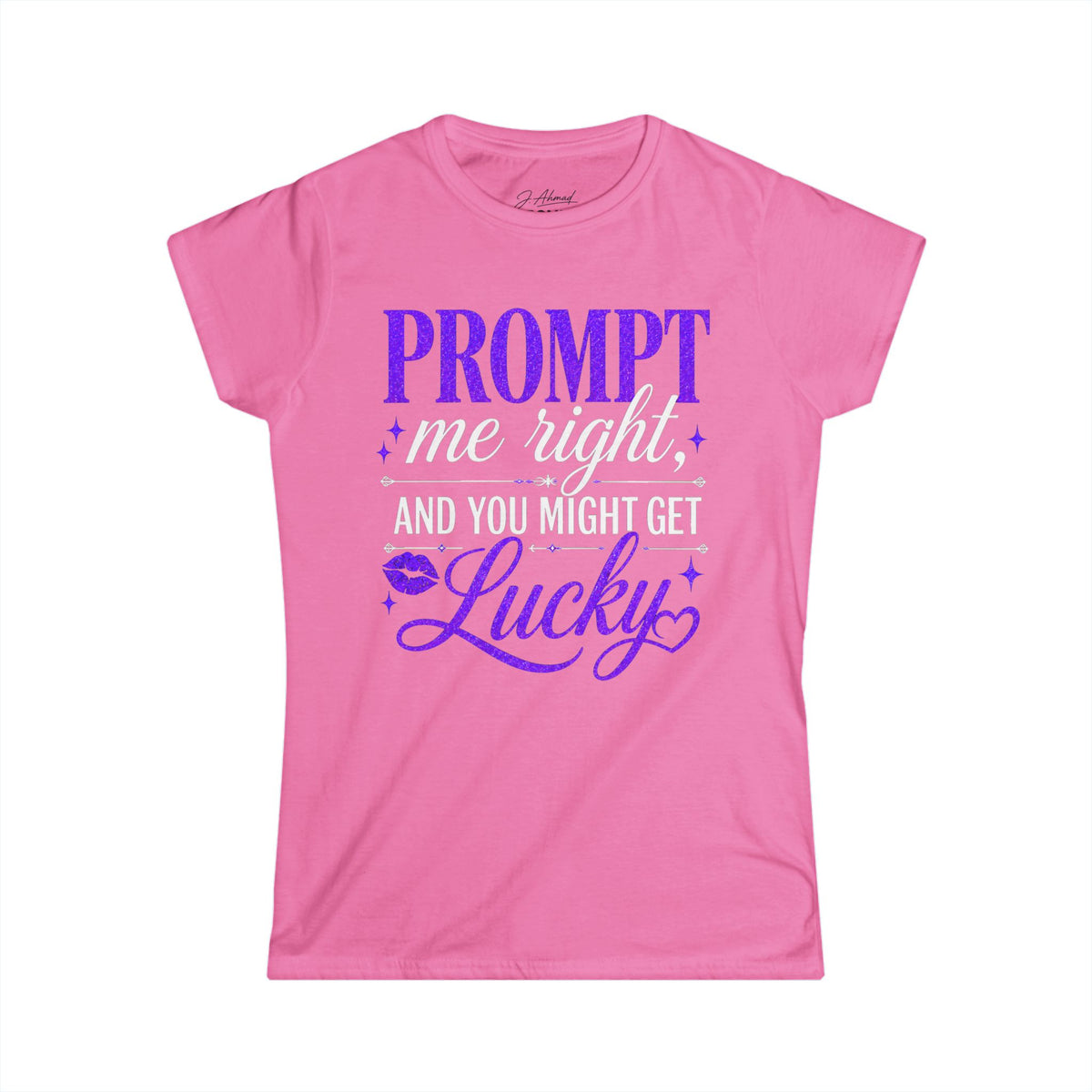 Prompt Me Right Women’s Tee – Purple Sun Edition by J. Ahmad