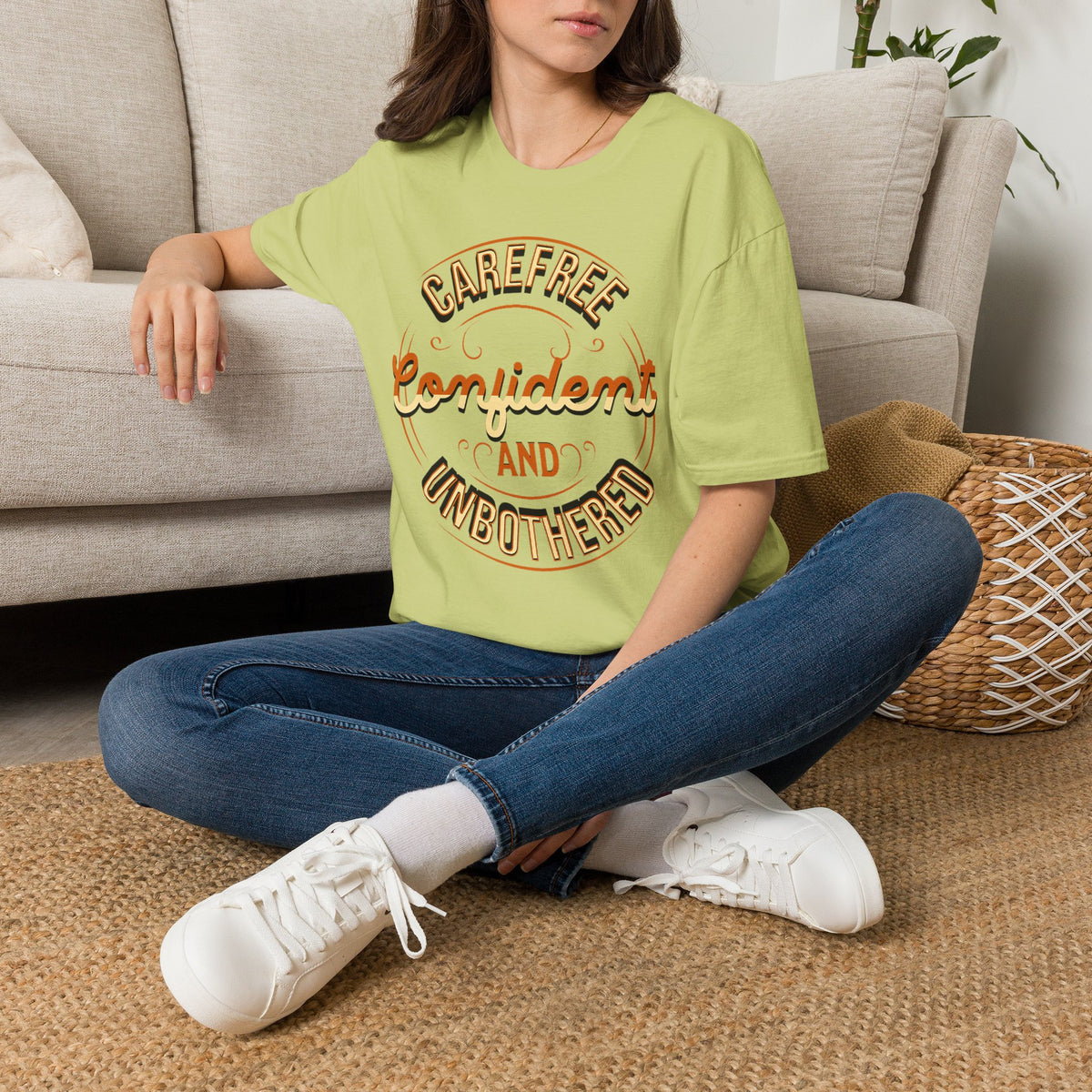 Unbothered Statement Unisex Softstyle Tee – Soft Neutrals B