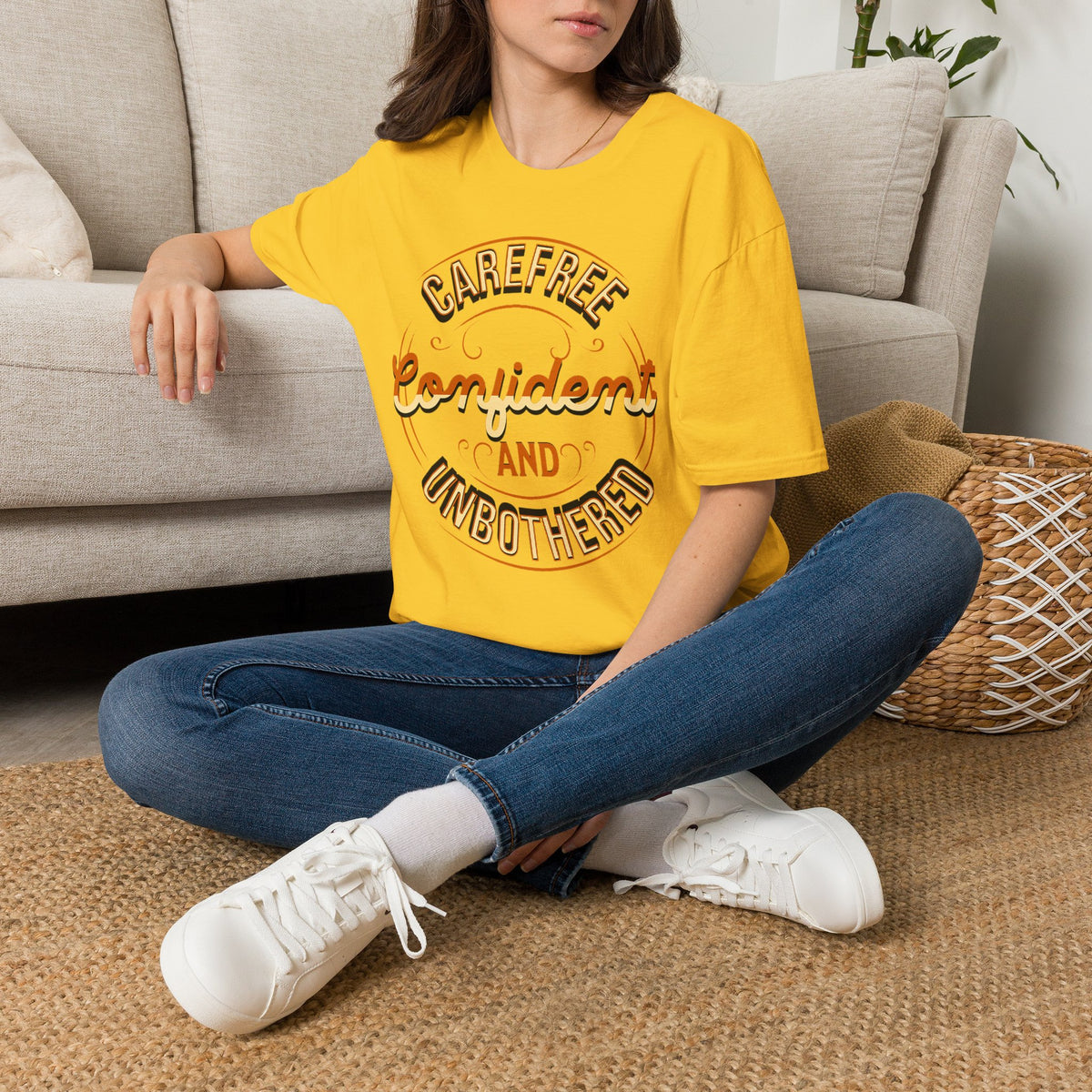 Unbothered Statement Unisex Softstyle Tee – Soft Neutrals A