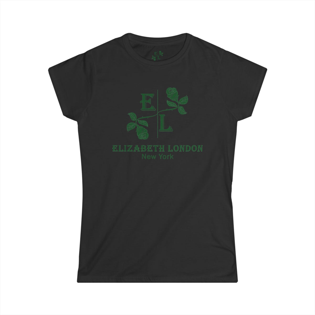 Elizabeth London™ Iconic Signature Rose Women’s Tee – Classic Rose
