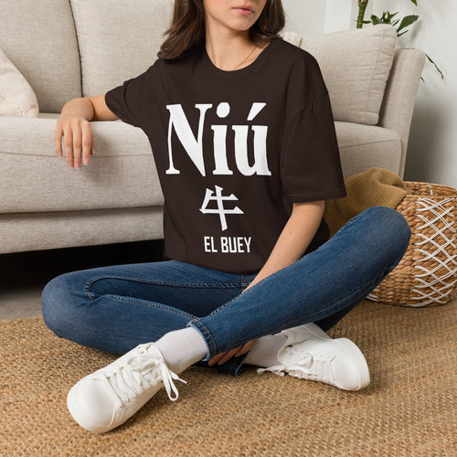 02 Buey — Camiseta Tipográfica — Colores Oscuros — Español