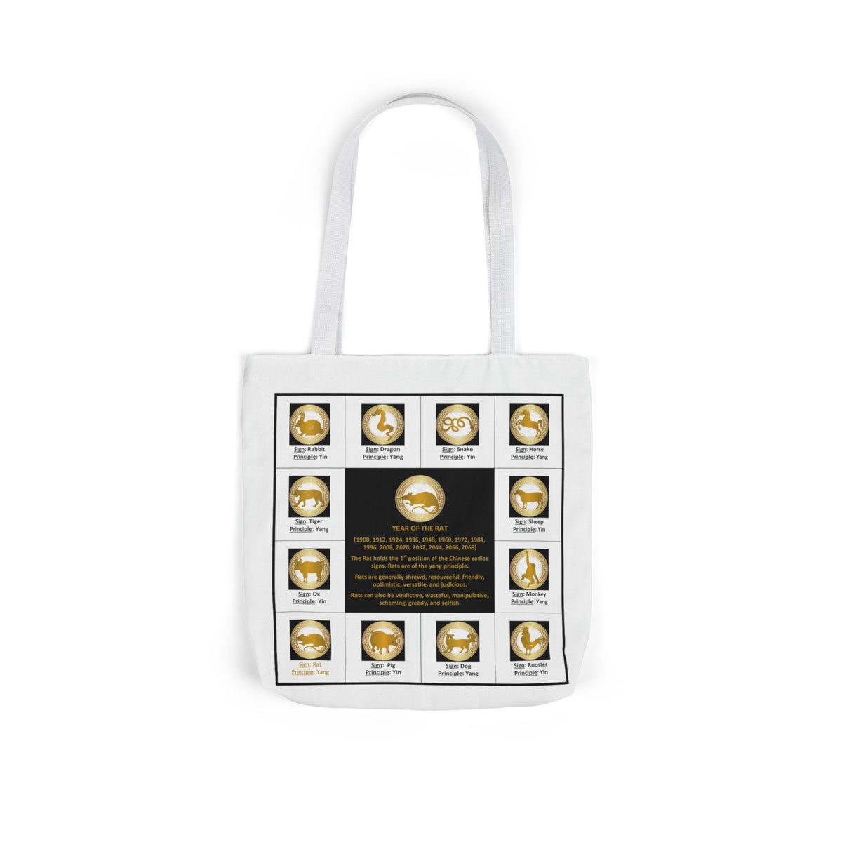 01 Rat — Chinese Zodiac Tote by Elizabeth London™