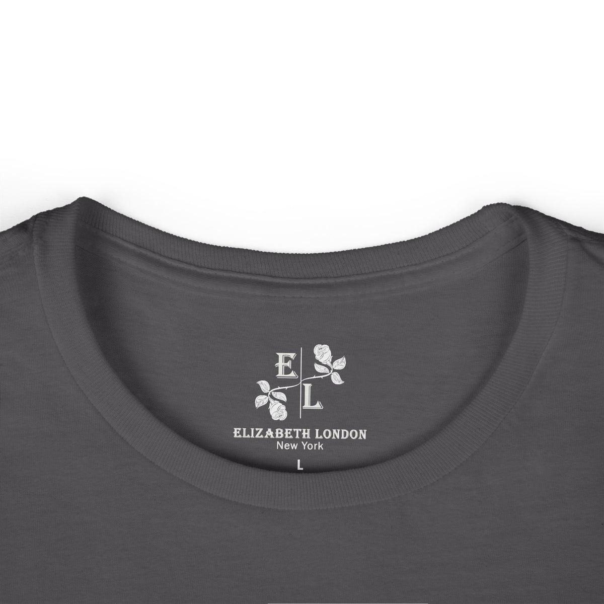 Elizabeth London™ Iconic Signature Rose Women’s Tee – Midnight Rose